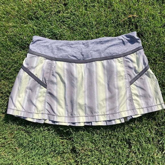 lululemon athletica Dresses & Skirts - Lululemon Athletica Reflective Gray/Citron Tennis Pickleball Skirt 10